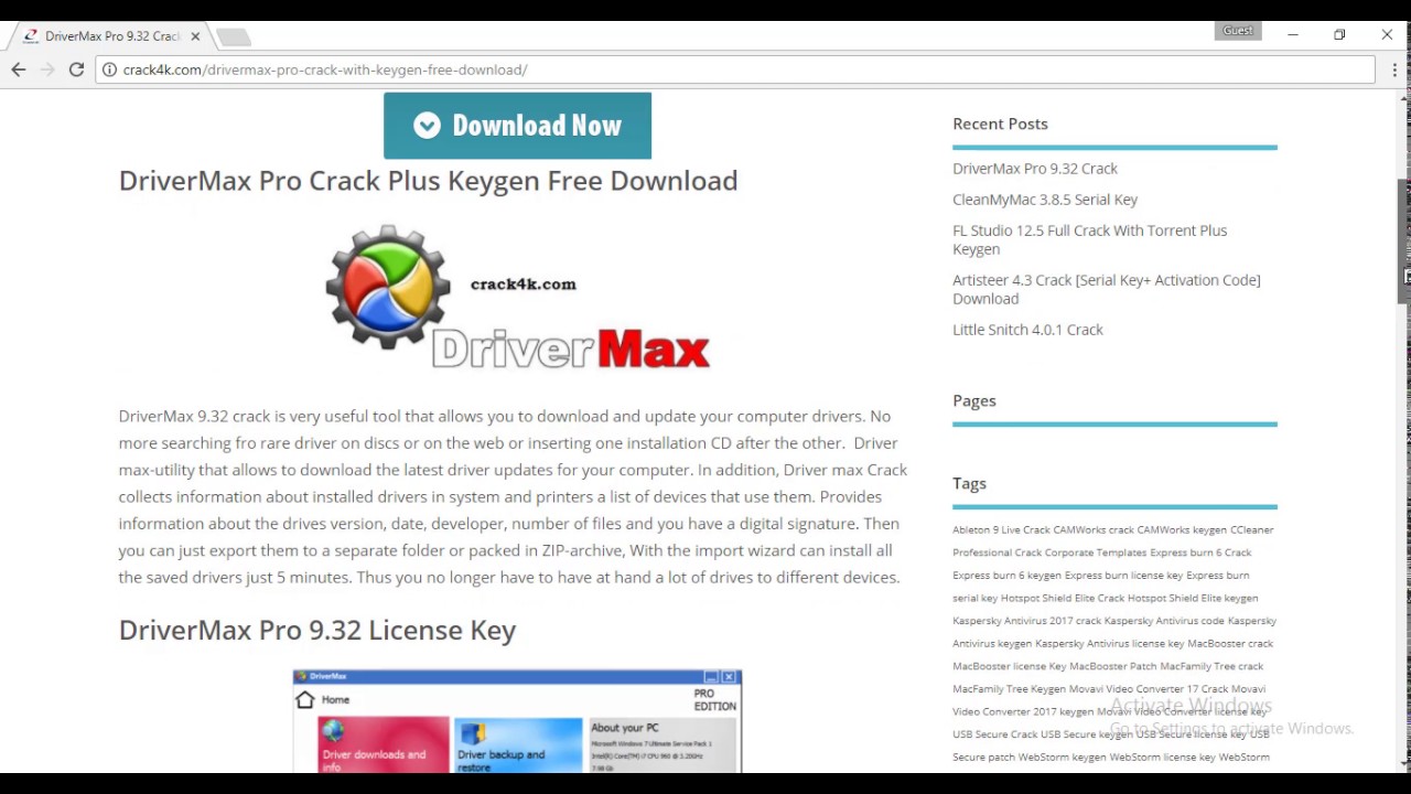 Drivermax Pro 7.29 Serial Key Free Download